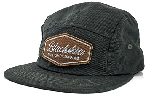 Blackskies® Oasis 5-Panel Cap | Herren Damen Unisex Baseball Mütze | Kappe Basecap Verstellbar Surf Skate Basecap Camper Waldgrün-Braun