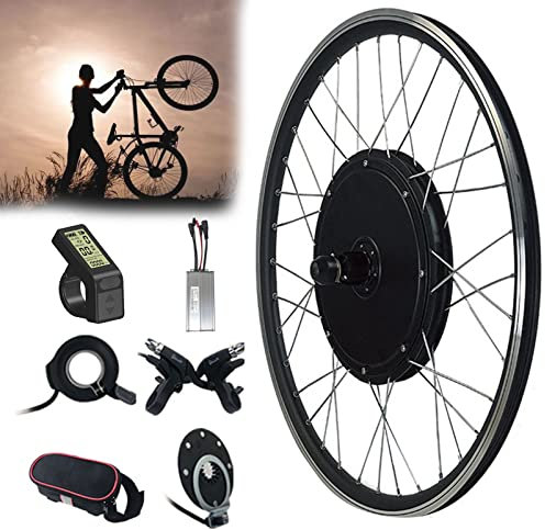 Elektrisk cykelomvandlingssats 20 /24/26 /27.5/28 /29/700C Bakhjul E-cykel Höghastighet Direktkontroller Electric Bike Conversion Kit med LCD-skärm,48V1000W-27.5inch