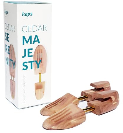Kaps 100% Handgefertigte Schuhspanner aus zart duftendem Zedernholz, hohe Feuchtigkeitsaufnahme, Holz aus den USA, für Herren - und Damenschuhe sowie Stiefel, Cedar Shoe Trees (39/40 EU)