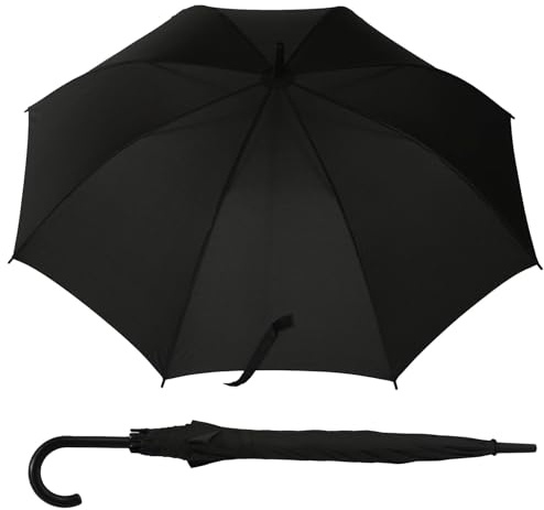 A2Z Automatic Stick Umbrella for Men & Women Large Windproof Rain Umbrella with Auto Open Button Durable Fibreglass Ribs 8 Panels Water Repellent 190T Pongee
