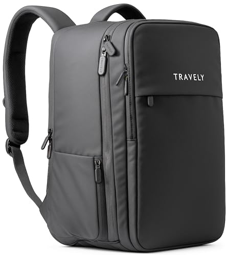 Travely Handgepäck Rucksack 40x20x25 geeignet für Ryanair - Rucksack 20L - Reiserucksack Handgepäck Flugzeug, Wasserabweisend, inkl. Laptopfach bis 16 Zoll & Flaschenhalter