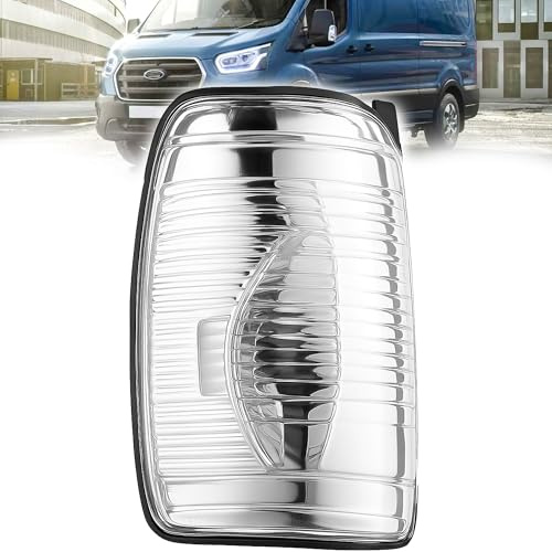NIMOVA Left Side Wing Mirror Indicator Light Lamp Lens Clear Left Passenger Side for Ford Transit MK8 2019 Onwards Models | OEM BK3113B381AB, 1847387, 1910471 | Only Fits 2019 Onwards UK Models