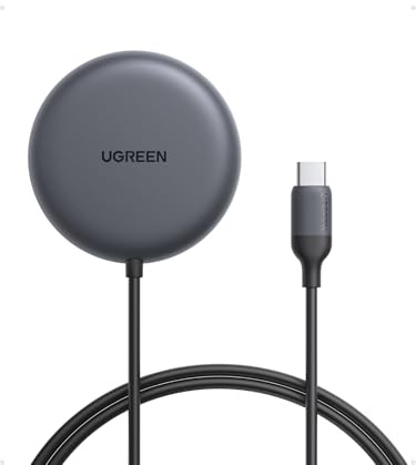 UGREEN Zapix magnetisk trådlös laddningsplatta 25W Qi2-certifierad | Trådlös laddare kompatibel med MagsSafe för iPhone 17/16-serien, 1,5 m kabel, svart