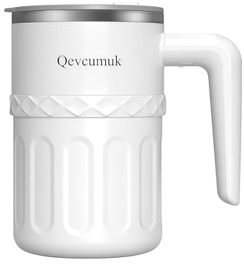 Self Stirring Coffee Mug 12.8oz - Digital Temp Display, Touch Switch, 20s Auto Shutoff, Type-C Fast Charging Rechargeable Mug for Coffee, Milk, Hot Chocolate.