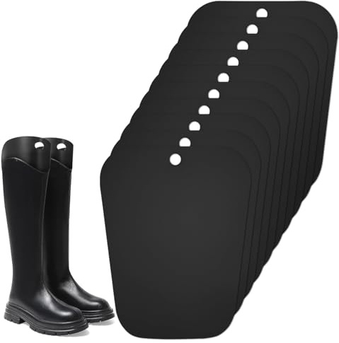 YSTrillion 12Inch Moldeadores de Botas de Plástico,10 Piezas Insertos de Formas de Botas,Soportes de Botas Altas Insertos,Árboles de Botas Largas para Mujeres y Hombres(Negro)