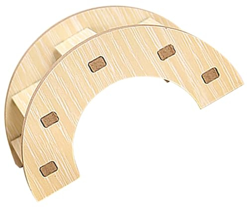 SHINEOFI Pont d'escalade en Bois Naturel pour Hamster, Échelle Sécurisée et Compacte pour Cage, D’Exercice pour Petits Rongeurs comme Cobayes et Chinchillas, Accessoire de Jeu Solide