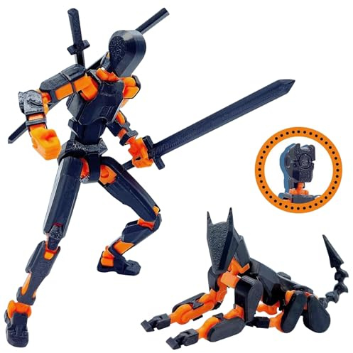 HTTDSLF T13 Action Figure Set (Assembly completato), T13 Action Figure Con Più Giunti, 13 Toy Robot Multi-giunto stampato in 3D, Decorazioni Desktop per gli Amanti del Gioco Giocattoli