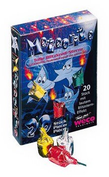 WECO Jugend Feuerwerk 20 Stk. Meteorite - Feuerstelle aus Gusseisen, Schwarz oder Dunkelgrau, Kompatibel mit Holz und Kohle