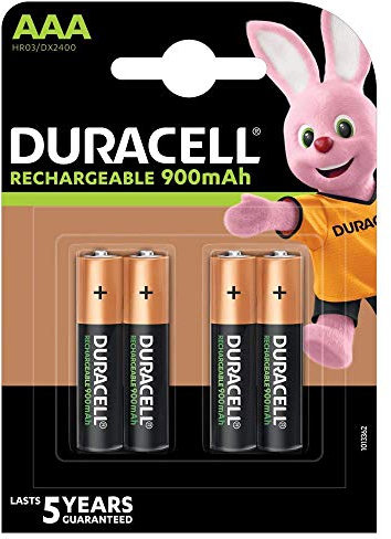 Duracell Ultra Set de 4 Piles Rechargeable Type AAA 900mAh