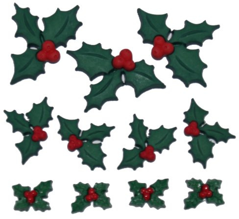 Dress It Up 2478 Holly Jolly Christmas Embellishment, Green