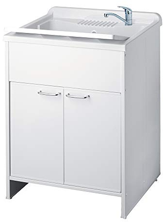 Negrari 9007K Lavatoio Lavapanni in PVC, Bianco, 60 x 60 x 85 cm