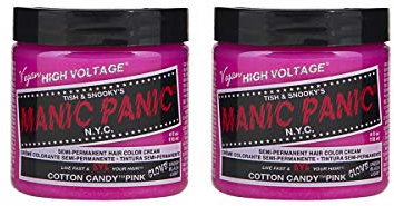 Manic Panic High Voltage® Classic Cream Formula Colour Hair Dye 118ml (Cotton Candy™ Pink) - 2 PACK