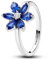 PANDORA Timeless Funkelndes Herbarium Cluster Ring aus Sterling Silber mit künstlichen Kristallen verziert, Größe: 54, 193000C01-54