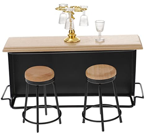 UPKOCH 16 STK Puppenhaus-Modell Miniatur-Puppenhausmöbel Modell Puppenstubentisch Spielzeug Home Decor Weingläser Modelle Puppenhaus-Küche Puppenhaus-Miniaturen quadratischer Boden Holz