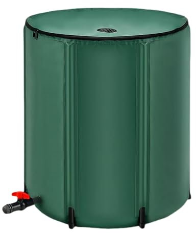 100 gallon hopfällbar regntunna, regnvattensuppsamlingssystem, trädgårdsvattenfångare, regntunna hopfällbart regnvattenuppsamlingssystem, PVC-regnvattenuppsamlingsfat (100 G