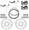 IUSOT Scheibenbremse Fahrrad Set, 160mm Bremsscheiben Fahrrad, Mechanische Fahrrad Bremse Für Mountainbike Und Rennrad, Hochwertiger Bremssattel, Werkzeugloser Belageinsteller, Für Shimano Kompatibel