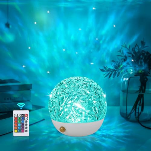 Apexxus Luminorthe Cube Ocean Wave Light - 16 Colors Sensory Projector with Remote Control, Star Night Light for Kids Bedroom Party