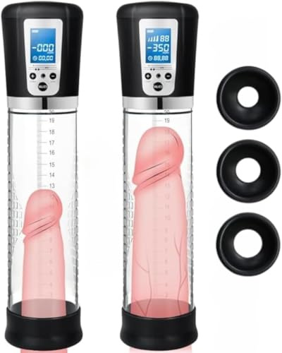 Electric Penis Pump Sex Toys for Men,Penis Extender Adult Sex Toys Vacuum Pump, Extend Cock Pump Male Masturbator, Automatic High-Vacuum 4 Suction Intensities Penis Enlarger with Cock Ring Stroker,