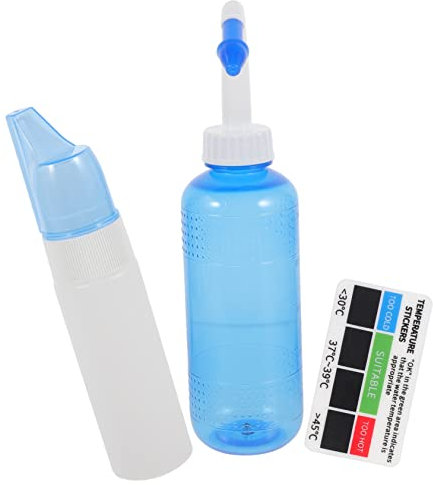 CALLARON 1set Strumenti Per La Pulizia Della Cavità Nasale Bottiglia Lavante Per Naso Include Spray e Termometro Design Portatile Per Quotidiana Della Naso Adatta Per Tutta La Famiglia