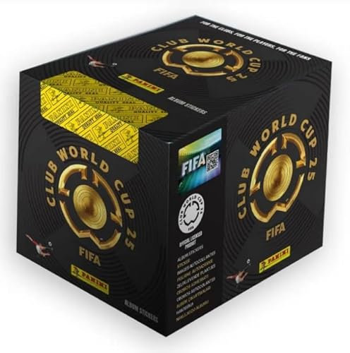 Panini FIFA Club World Cup 2025 - Sticker Display Box with 50 Bags - Official Club World Cup Collection with 32 Teams + Heartforcards® Shipping Protection
