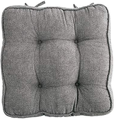 Garden Chair Cushions 45x45cm, Comfortable Padded Seat Cushions for Dining Room & Balcony, Thick Upholstered Chair Pads in Grey, Perfect for Outdoor & Indoor Use