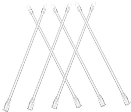 Sewroro 6 Varillas De Cortina De 15 Pulgadas con Gancho Y para Ventanas Y Puertas Corredizas De Vidrio.