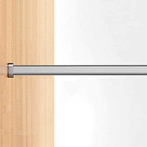 YCVAWEOD Asta sospesa in Metallo per l'organizzatore dell'Armadio dell'Armadio con Cappuccio di Grigio Bianco Grigio Nero Grigio 78,7 pollici/200 cm di Lunghezza LWX