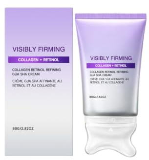 Fuktgivande ansiktskräm med Gua Sha, fuktgivande anti-aging behandling, åtstramande nacke, kollagenkräm, åtdragande och utjämnande effekt för ansikte och nacke, vård av fina linjer, daglig vård