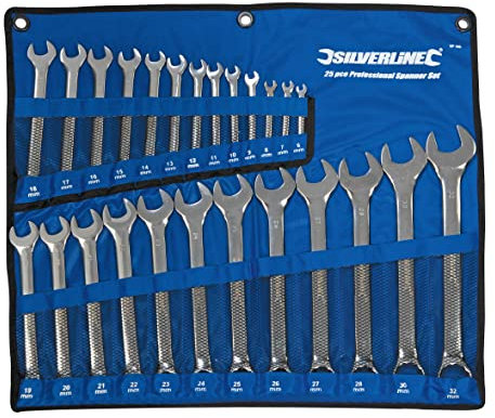 Silverline SP100 Combination Spanner Set 25pce 6 - 32 mm