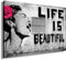 Banksy Druck auf Leinwand 'Banksy' Graffiti - Bild 120x80cm, Pop Art Kunstdruck, Wandbild, Deko