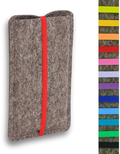 11-lein Filz Handytasche Maßanfertigung | handgemachte Handyhülle aus Filz | mit Gummiband | passend für iPhone, Samsung & Co. | viele Farben | zuverlässiger Schutz