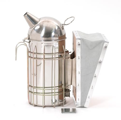 xtradefactory IMKER RAUCHBLÄSER Smoker mit Blasebalkg | Edelstahl, Ø10cm, für Bienen und Imkereien, Imkerbedarf