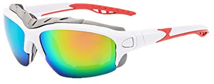 GUKOO Lunettes de Soleil UV400 Sport, Polarisé Homme Femme avec Protection & Cadre Durable Incassable, Légères Et Incassables, pour Surf Conduite Vélo Ski Pêche Golf Et Activités D’extérieur