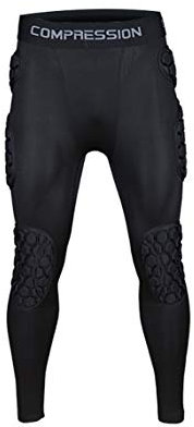 Men's Goalkeeper Padded Bike Trousers Football Protective Gear Set Training Suit for Soccer Rugby Basketball Paintball Hip Protector Pants