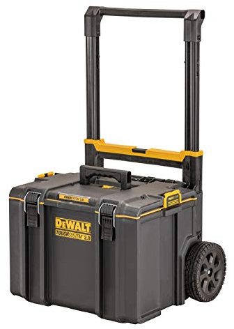 DEWALT DS450 Werkzeugbox DWST83295-1 (ToughSystem 2.0, mobile Werkzeugbox mit robusten 8 Rädern und Teleskopgriff, IP65 - staubdicht und spritzwassergeschützt, max. Traglast 70kg) Multicolor One size