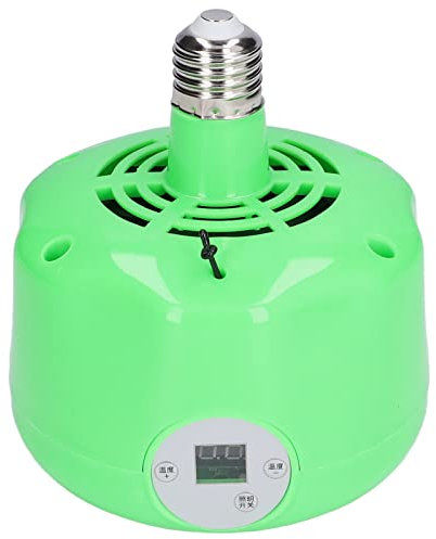 TOPINCN Lámpara de Calefacción E27, Bombilla de Lámpara de Calor LED, Luz de Crecimiento con Control Termostático Ajustable para Calentador de Gallinero, Reptiles, Tortugas, Lagartijas