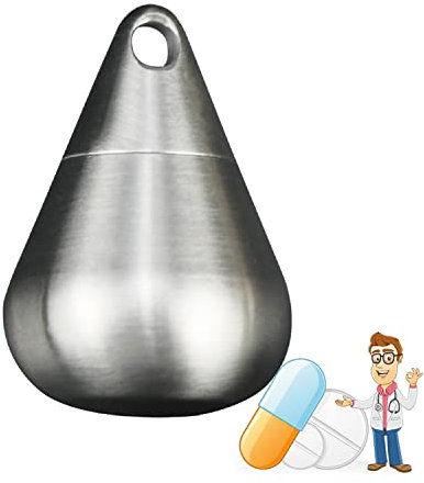 Llavero Pastillero Secreto, Emergencia EDC Titanio Caja de Pastillas de Viaje, Hermetico Contenedor de Pastillas Colgante Bolsillo Organizador de Pastillas para actividades al aire libre