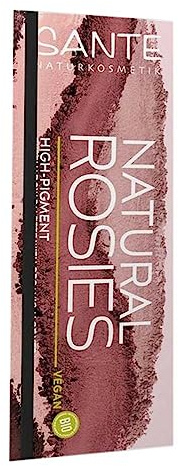 SANTE Naturkosmetik Eyeshadow Palette 02 Rosy Shades, ombretto vegano con aloe vera biologica e pigmenti colorati naturali, tonalità rosa lucide e opache, per occhi naturali ed espressivi, 6 x 1 g