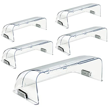 SMGSP 5 Pack Clear Adjustable Air Vent Deflector for Vents, Magnetic Heat and Air Deflector, Easy Adjust Between 10 to 14, Vent Cover for Floor, Ceiling, Sidewall Registers