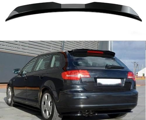 OBABO ABS Coche Alerón Trasero para Audi A3 Sportback 8P 2004-2013,Techo Alerones Labio Maletero Cola Lip ala Protectores Carrocería Embellecedores Accesorios