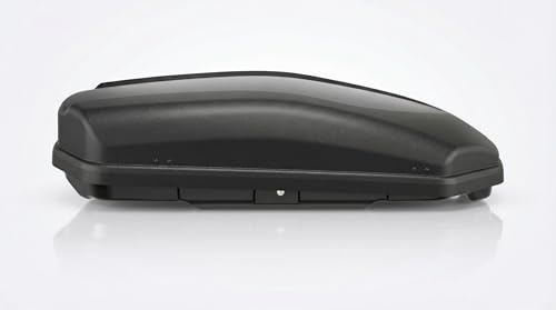 Takbox bil VDP Satellite 330 – takbox för bil 330 l – billåda tak mörk – roof box biltak med centrallås – rymlig takhållare bil – aerodynamiska taklådor från VDP