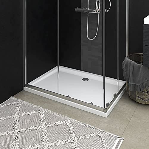 Homgoday ABS duschkar rektangulär vit 80 x 110 cm, inredning fast duschvägg, väggduschgrupp, glidande duschvägg, walk-in duschvägg för badrum