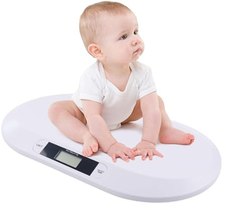 Bilancia digitale per neonati e neonati fino a 20 kg, bilancia elettronica con display LCD e funzione tara, per neonati, neonati, bambini, bambini, gatti