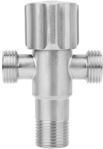 Aumotop G1/2 Rostfri Stålkran Badrum Kök Vinkelventil Toalett Hembruk Elegant Swivel Silver Rostskyddad