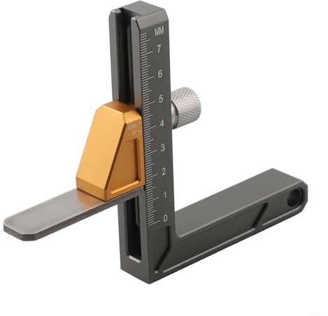 Herramienta de medición de altura con escalas claramente visibles para enrutador para uso en mesa (métrica)