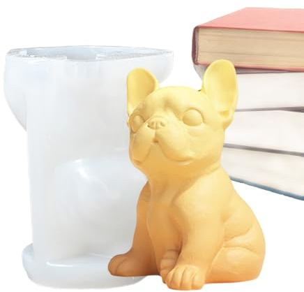 3D Animal Soap Molds - Silicone Molding Templates, Convenient to Use Epoxy Resin Shapes, Reusable Plaster Sculpture Templates for Candle Making for Cat Puppy |