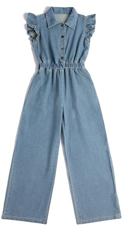 HIFI7 Combinaison pour fille - Pantalon long pour fille - Manches courtes - Décontracté - Sport - Élégante