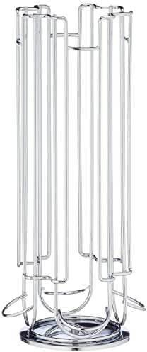 Capstores 50.48574 Tavolaswiss Porte capsules rotatif pouvant contenir 24 capsules Dolce Gusto Acier chromé