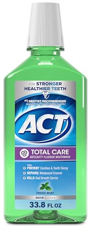 Act Total Care Mouthwash with Fluoride, cavity-fighting, Fresh Mint, 33.8 fl oz