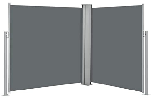 vidaXL Seitenmarkise, einziehbar, anthrazit, 140 x 600 cm